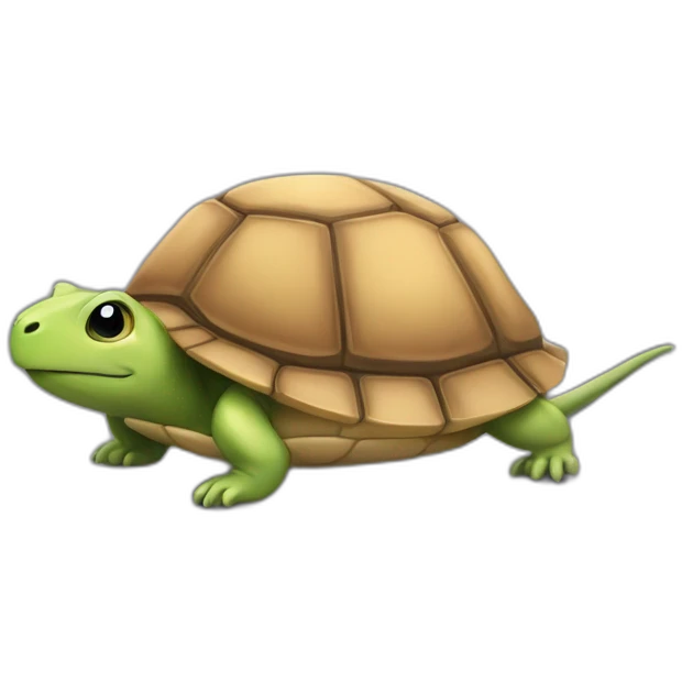 Une souris sur une tortue emoji