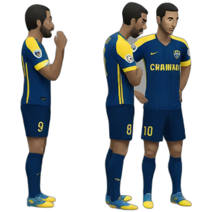 Boca Juniors player cheating emoji