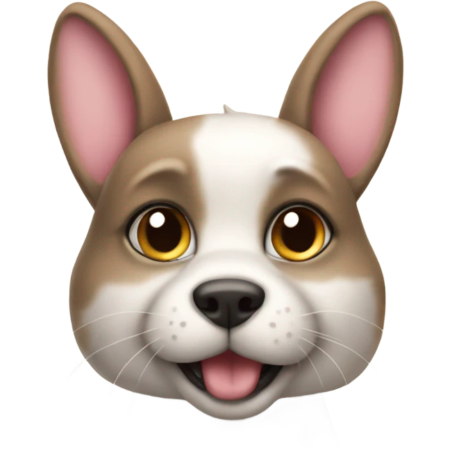 Cat dog bunny as one emoji