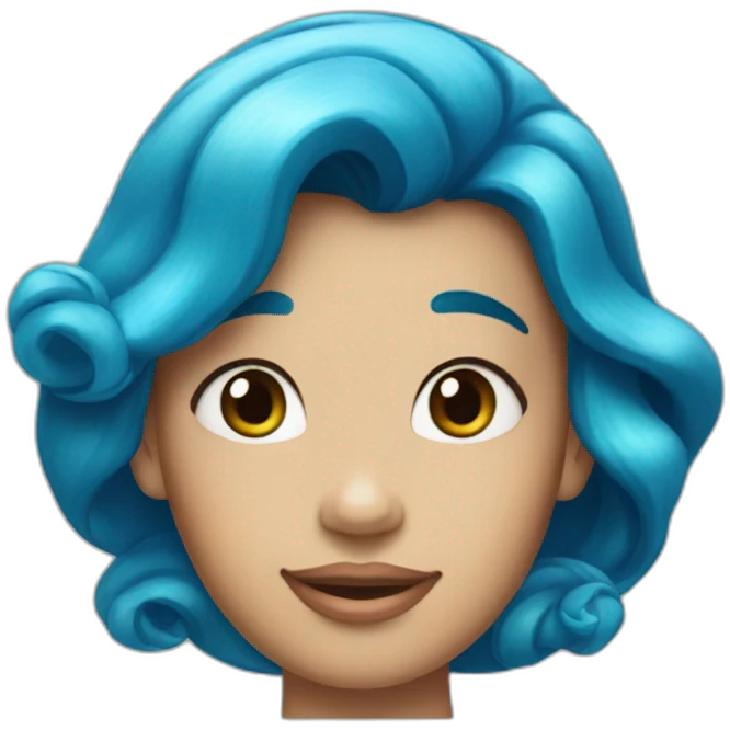 The little mermaid with blue hair emoji