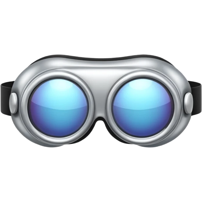silver simulation goggles emoji