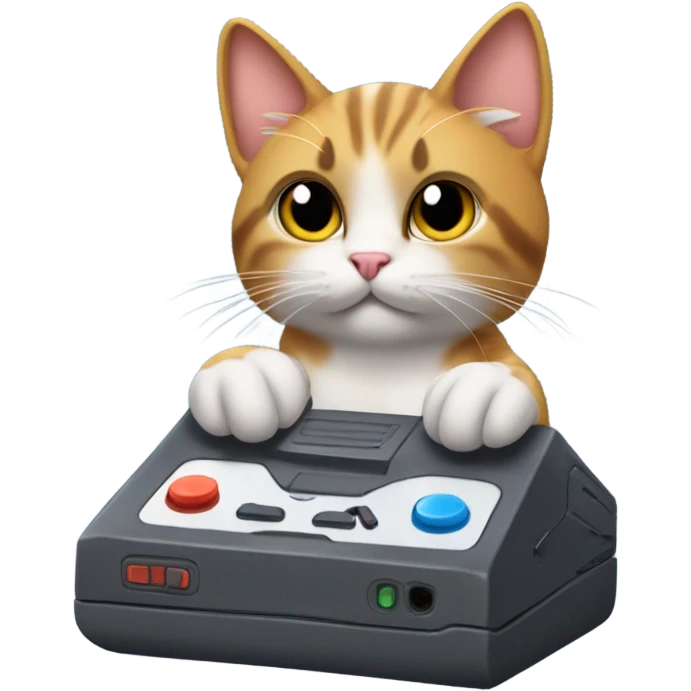 Cat playing video games emoji