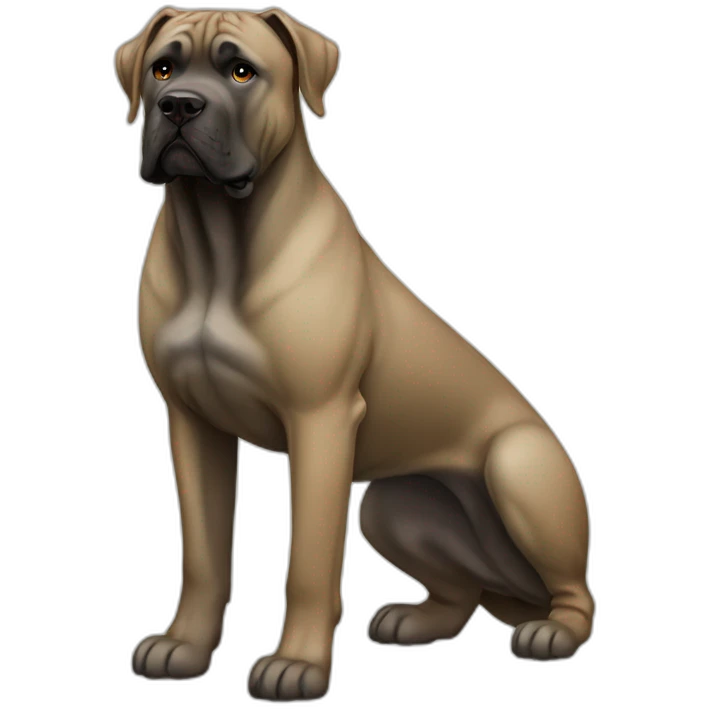 dog Cane Corso color fawn full body emoji