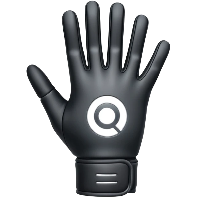 Minimal emoji of a futuristic nano-tech glove with subtle glowing lines, flat sci-fi wearable icon emoji