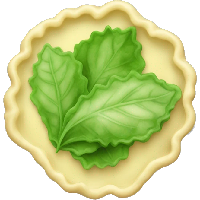 Ravioli with basilic emoji