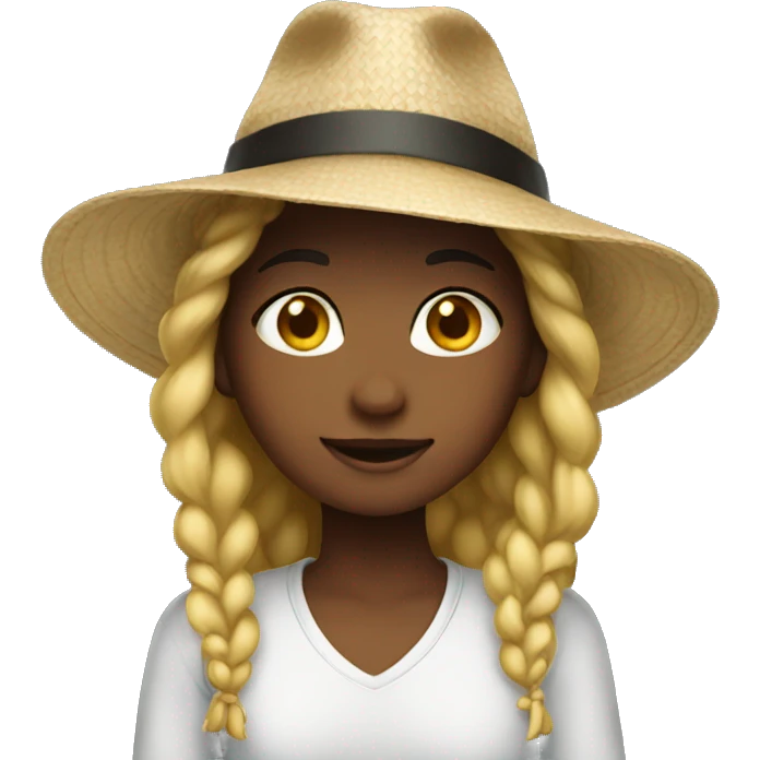 Girl with hat  emoji