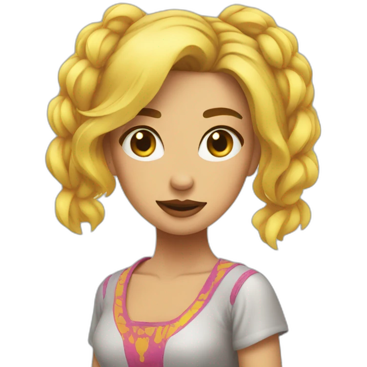 Chica rubia con pesas emoji
