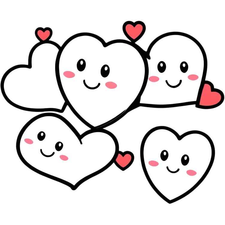 smiling face with 3 black hearts emoji