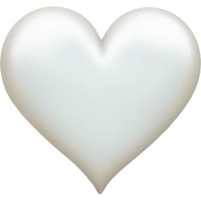 Pearly white heart emoji