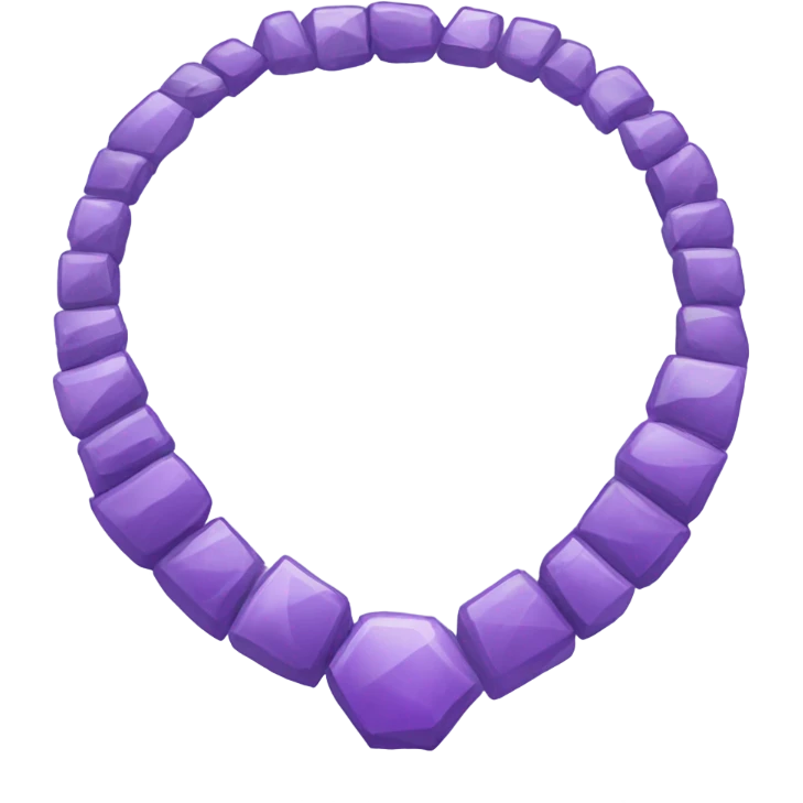 Collar de cuarzo amatista emoji