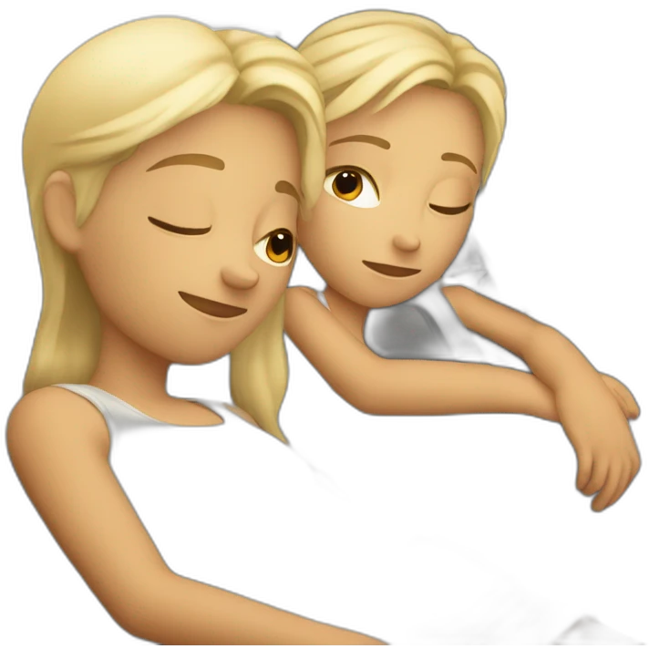 Two child sleeping in a car . A 6 year blond girl ans a 4 year Brown boy emoji