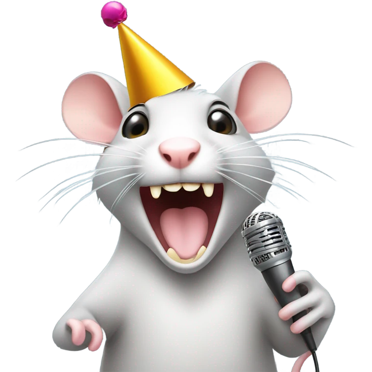 Rat singing happy birthday  emoji