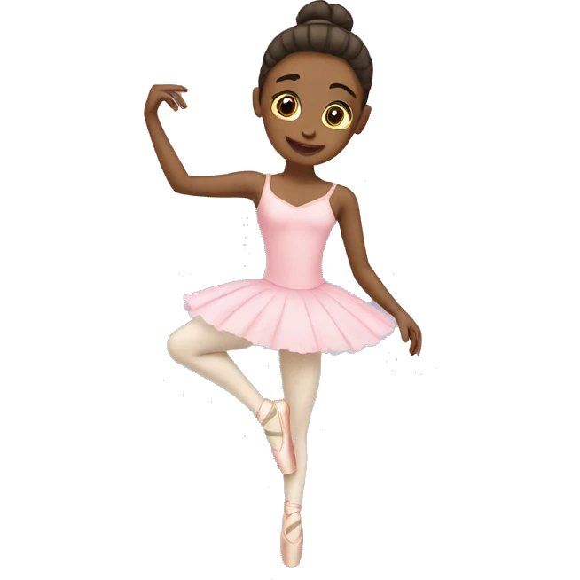 Ballerina putting on point shoes emoji