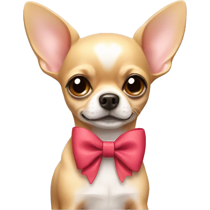 Chihuahua with bow emoji