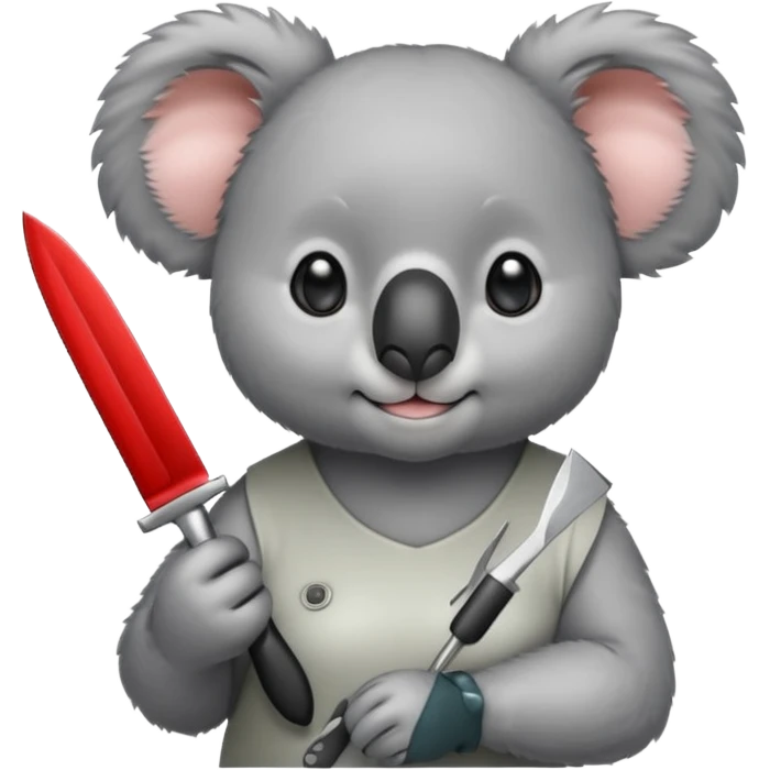 Female koala with knife emoji