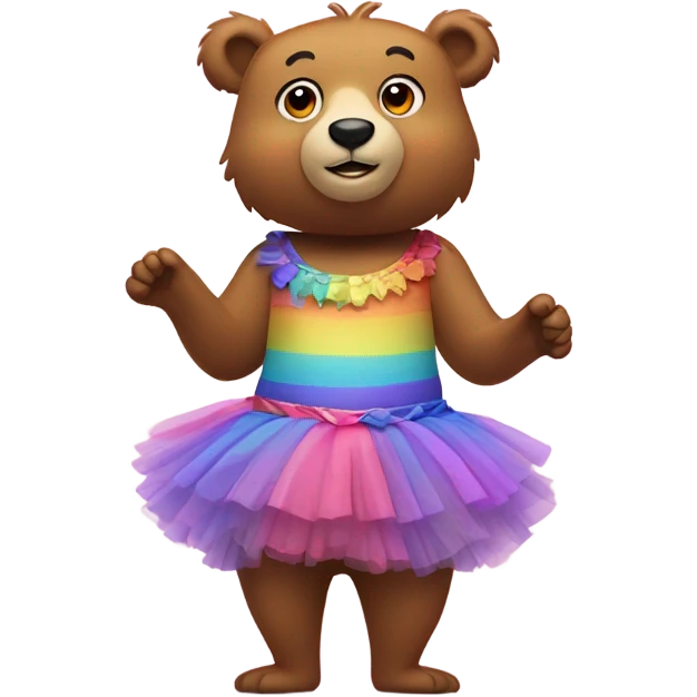 bear wearing tutu emoji