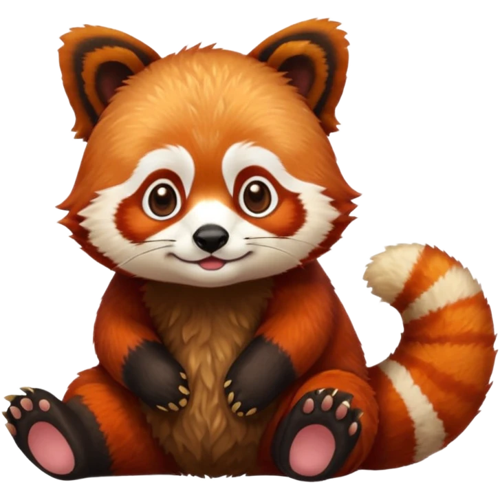 Red panda with poop emoji