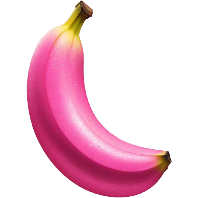 1 Realistic large Hot pink banana with glitter  emoji