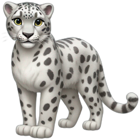 Snow Leopard Full Body emoji