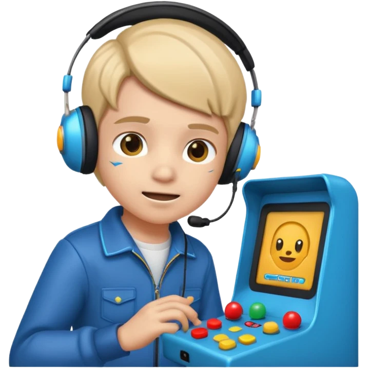 Retro Arcade Kid emoji