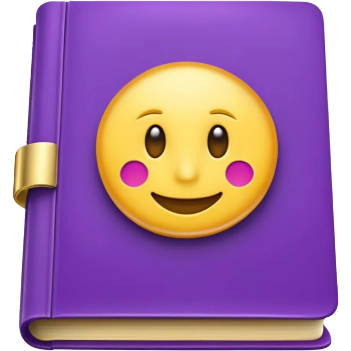 closed purple book, emoji style emoji