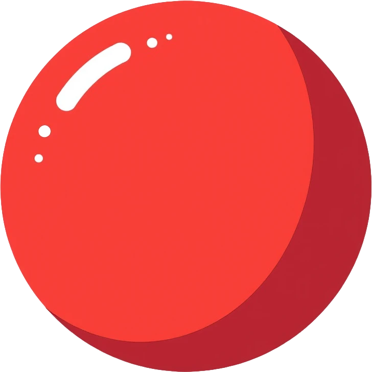 minimal red circle logo, extremely simple emoji