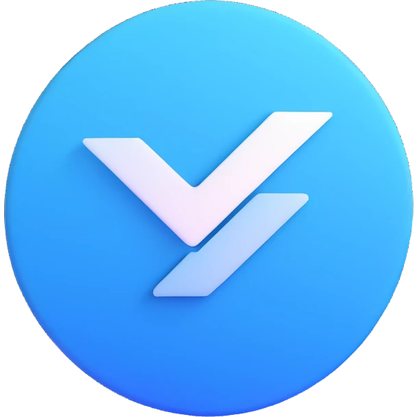 Instagram verified badge emoji style, blue gradient circle with white check mark, no text, transparent background emoji