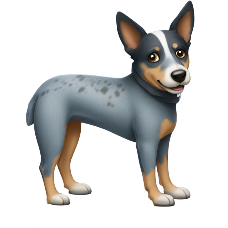 blue heeler wearing blue heels emoji