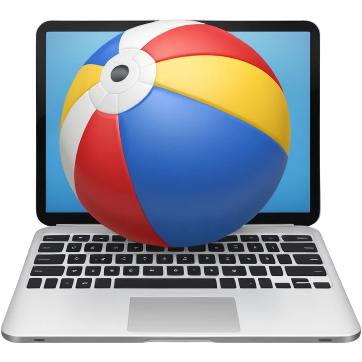Beach ball + laptop emoji