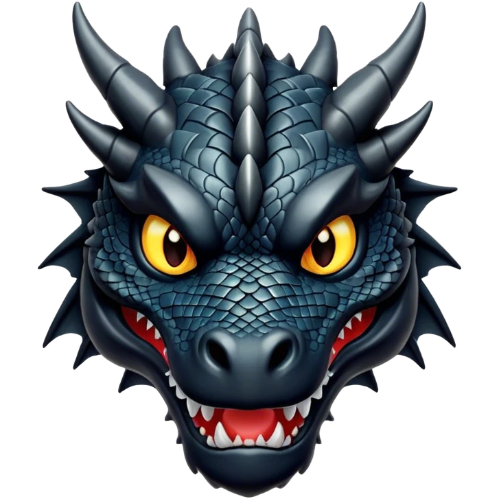  black dragon face emoji