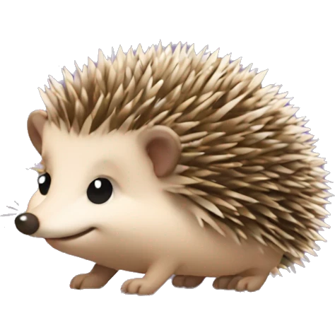 Hedgehog wearing a coquette  emoji