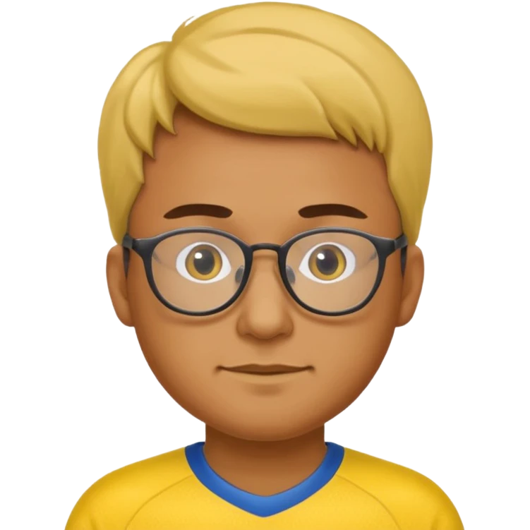 a glasses man with yellow jersey emoji