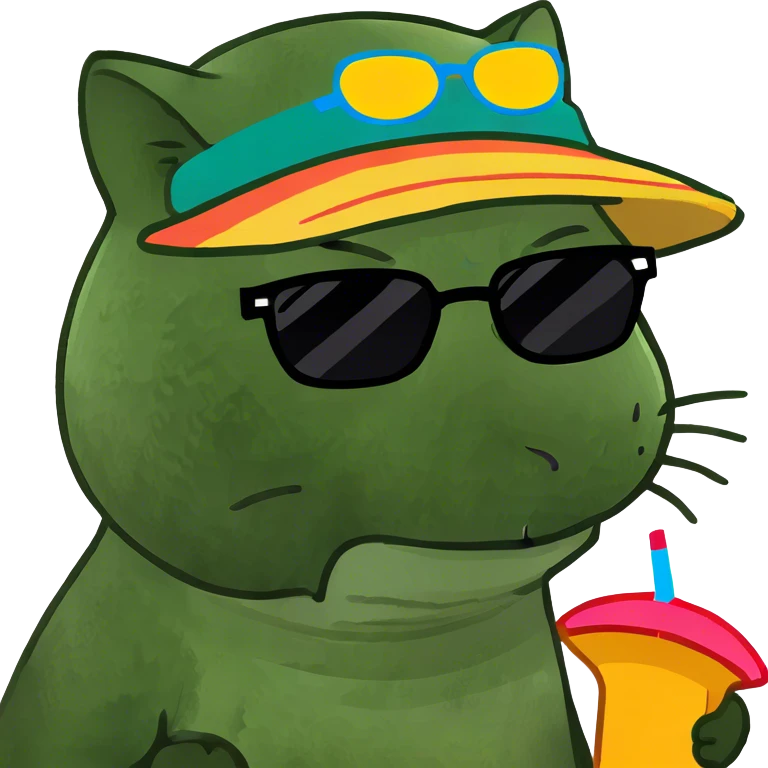 Cat with sunglasses emoji