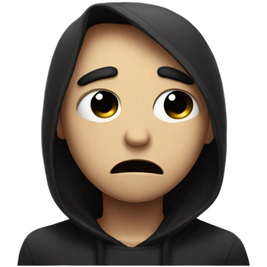 Sad emo no eyes emoji