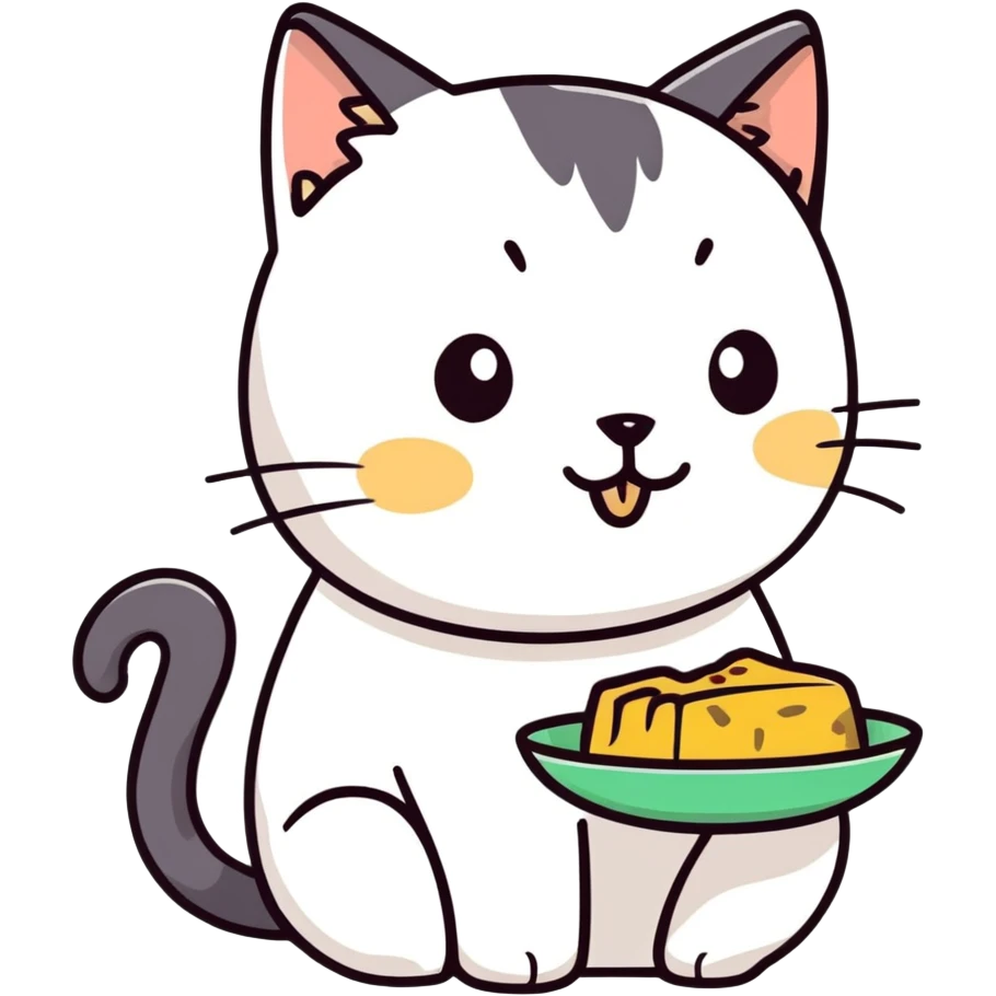 Dod eating a cat emoji