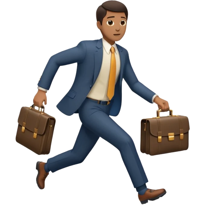 Man late to flight emoji