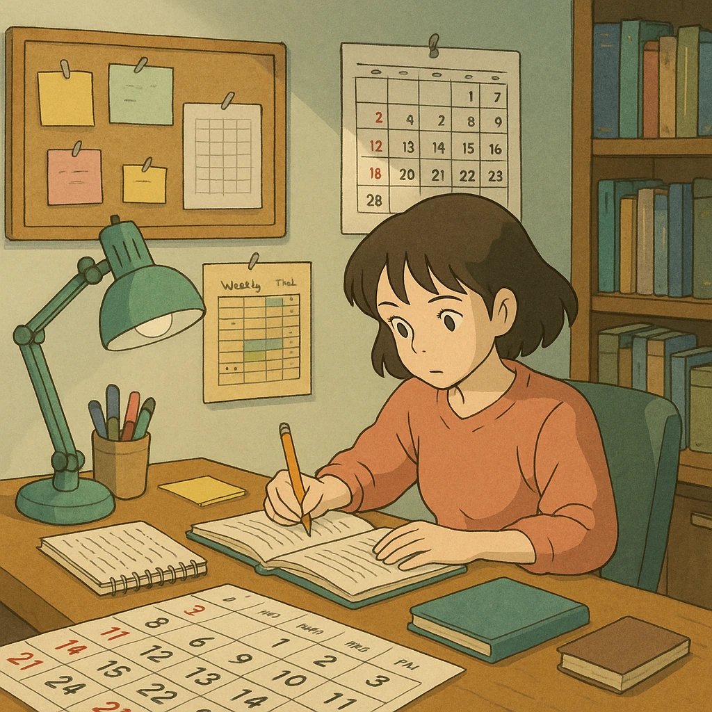 Productivity, organization, desk, notes, calendar, schedule emoji