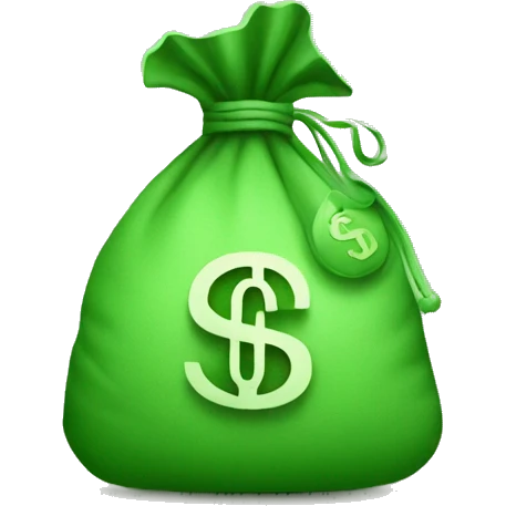 Money bag with green dollar sign emoji