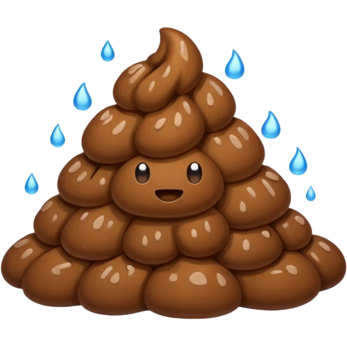 raining poop emoji