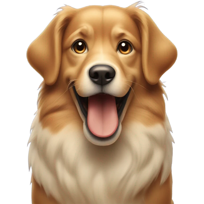 Dog eating chicken emoji