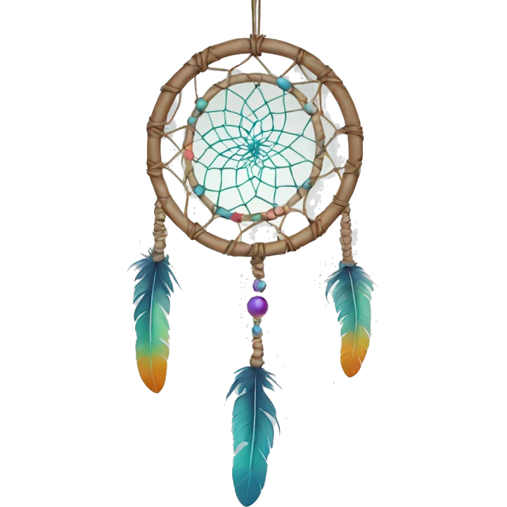 a hanging dreamcatcher with white background emoji