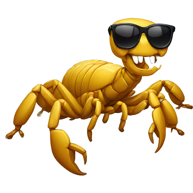 Scorpion with sunglasses emoji