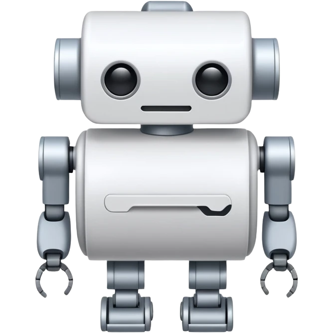 Un robot de papel higiénico emoji