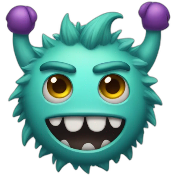 Monster wear a headband  emoji