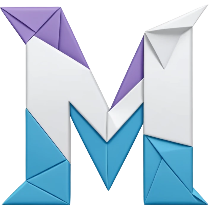 Origami de la lettre M emoji