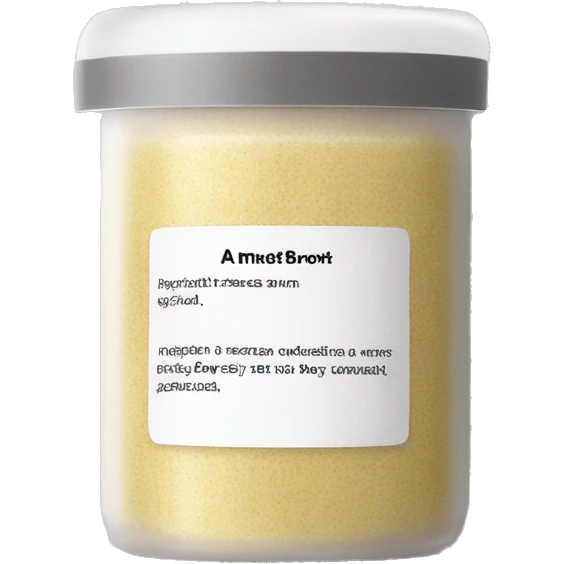 body scrub pot with label emoji