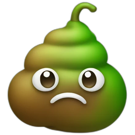 poop emoji but green and squeezed emoji