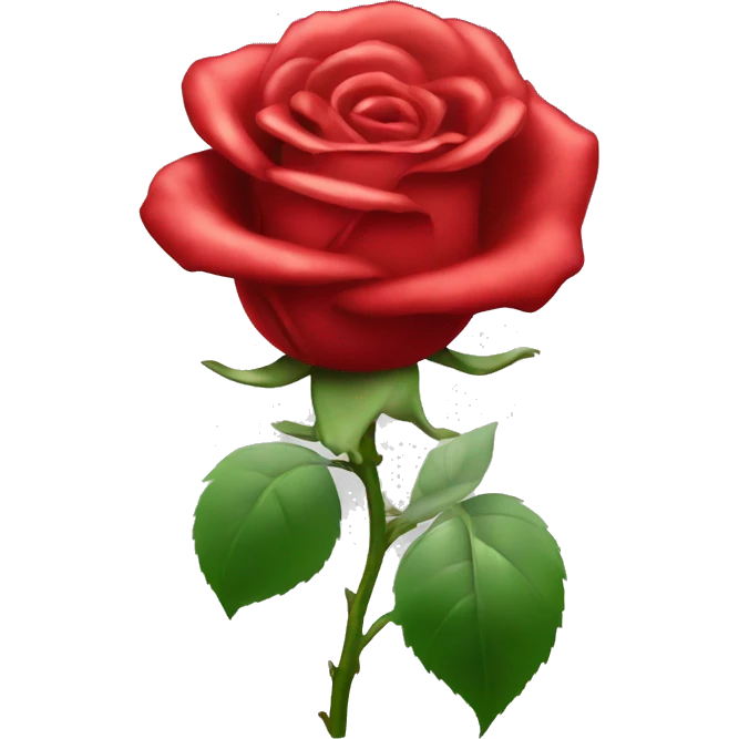 red beautiful rose that is shining emoji