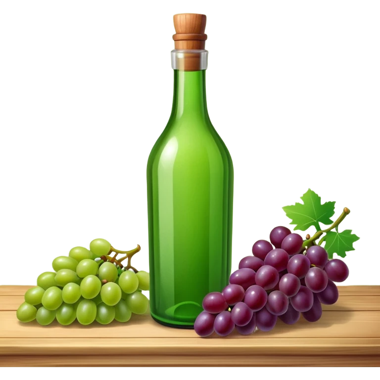 Vine bottle with Grapes emoji