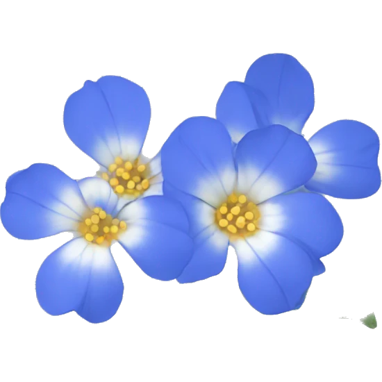 National French Bleuet flower emoji